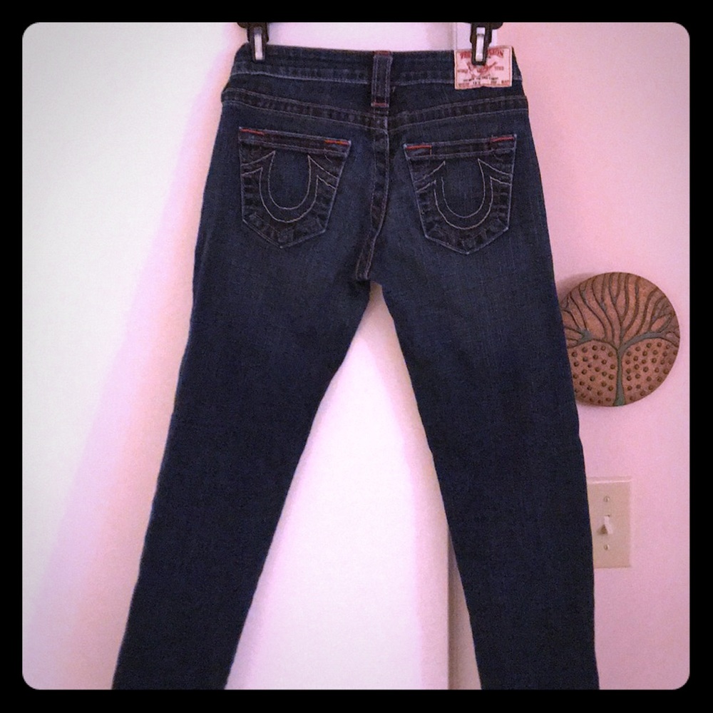 True Religion dark was Capri pants